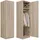 magowa Kleiderschrank SD-50 50 x 180 x 50 cm Braun/Rot