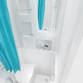 AcquaVapore Badewanne mit Tür 100 x 78 cm (S02D-B-L)