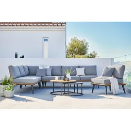 Niehoff Serra 2-Sitzer Sofa Aluminium/Canvas Heather - Schwarz