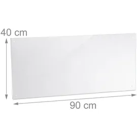 Relaxdays Spritzschutz Küche transparent 90,0 x 0,6 x 40,0 cm