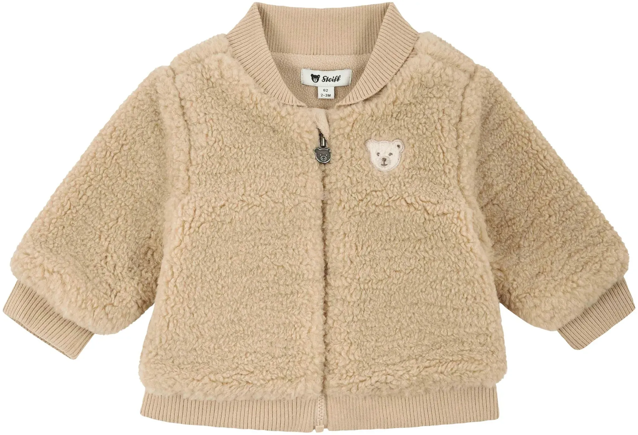 Steiff Plüschjacke Bär, beige, 62