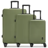 Redolz Essentials 09 3-SET 4 Rollen Kofferset 3-teilig olive