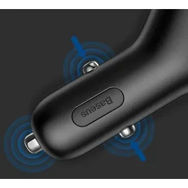 Baseus Y-Typ KFZ-Ladegerät Dual USB Zigarettenanzünder 3,1 A Schwarz