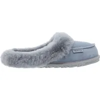 Vanuba - Damen Flauschige Lammfellpantoffeln aus Schafwolle D014 Grau,