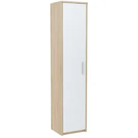 matkam Schmaler Schrank 40 x 182 x 35 cm Sonoma Eiche/Weiß