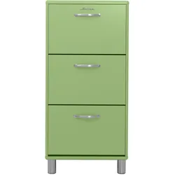 Tenzo Malibu Schuhschrank Metall/Holzwerkstoff 58x24x121 cm - Silber
