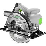 DESOON 1200W Handkreissäge mit Führungsschiene, Handkreissäge mit Führungsschiene, Schnitt 55mm(90°), 33mm(45°), Enthält 2 Kreissägeblätter (24T + 40T), Kreissäge für Holz, Weichmetall und Fliesen