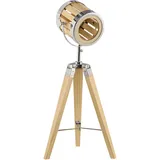 Homcom Tischlampe Stahl Kiefernholz