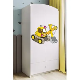 raumhirsch furniture Kinderkleiderschrank 90 x 175 x 52 cm Holzwerkstoff weiß