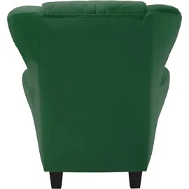 Home Affaire Ohrensessel »Alexandra« incl. Hocker, mit Steppung, in vielen Farben grün