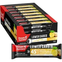 Power-System Proteinriegel Lower Carb, 28 Riegel, Lemon Cheesecake, je 40g, pro Riegel 18g Protein