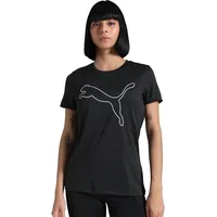 Puma TAD Essential Heather Logo Tee T-Shirts, PUMA Black