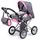 Bayer Design 13666AA Puppenwagen City Star mit Tasche, höhenverstellbarer Griff, wandelbar als Puppenjogger, herausnehmbare Tragetasche, integrierter Korb, Grau, Rosa