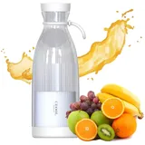 SPORTARC Tragbarer Persönlicher Mixer Smoothie Maker - 300mL USB wiederaufladbarer persönlicher Mixer für Smoothie, Shakes und Saft, Mini Mixer to Go mit Trinkbecher, perfekt als Eiweißpulver Shaker