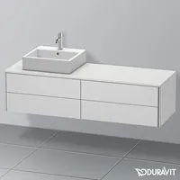 Duravit XSquare Waschtischunterschrank, 4 Schubkästen, links, weiß seidenmatt