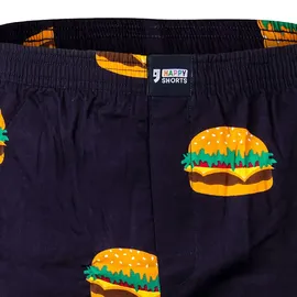 Happy Shorts Webboxershorts Burger/Pizza/Bier L 3er Pack