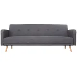 miliboo - Schlafsofa 3 Plätze skandinavisches Design Dunkelgrau Ulla