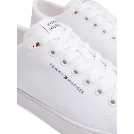 Tommy Hilfiger Herren Vulcanized Sneaker Core Canvas Low Top, Weiß (White), 45