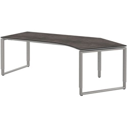 röhr Winkel-Schreibtisch »Objekt Plus« 120° Winkel rechts grau, 217x82x820 cm