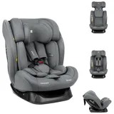 KIKKABOO Kindersitz i-Explore i-Size (40 - 150 cm) verstellbare Kopfstütze, Gurt grau