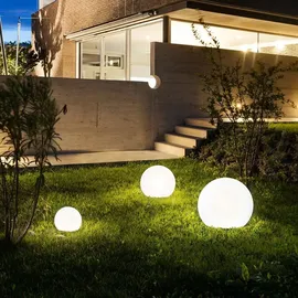 s.luce Globe pro Garten Außenkugel Kunststoff Ø 60 cm 1 Stück weiß
