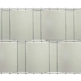 Floraworld Sichtschutzstreifen 205 x 19 cm Silbergrau Kunststoff