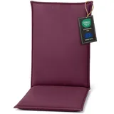 Pillows24 - Hochlehner Auflagen - 120x50cm – 8cm Dick - Premium-Material 200gsm, UV- & Wasserabweisend | Sitzauflagen Hochlehner | Gartenstuhlauflagen - Sitzauflagen Gartenmöbel | Pflaume