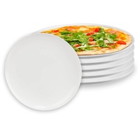 Luminarc Pizzateller 6x Arcoroc Teller 32 cm Durchmesser aus Opalglas weiß