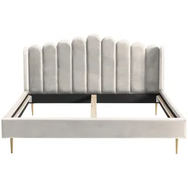 SalesFever Muschelbett 180 x 200 cm Beige/Gold
