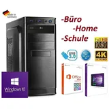 Komplett PC Büro AMD Quad Core 4x 3,80GHz 32GB 250GB SSD Office 2019 Windows 10