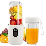 Tragbarer Mixer Smoothie Maker to go, Smoothie Mixer mit Reisedeckel, Portable Blender 500ml, Wiederaufladbar Standmixer, Leistungsstarker 20800 U/min, Fresh Juice Mixer Flasche für Sport Reisen Küche