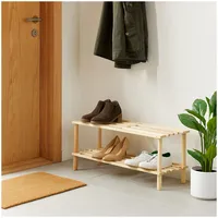 Hti-Living Schuhregal aus Bambus 2 Ebenen