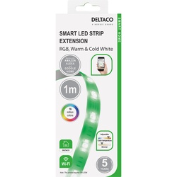 Deltaco Smart Home RGB LED-Streifen Verlängerungskabel WiFi Dimmbar - 1M