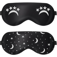 SSRDFU Schlafmaske Licht Blockierende - 2 pcs Nachtmaske Baumwolle Augenmaske, Weiche Verstellbaren Bändern Augenbinde Schwarze Augenabdeckungen, für Herren Frauen Kinder Reisen