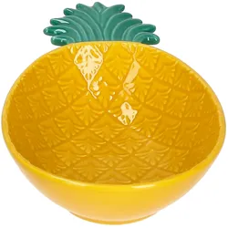 Pina Schale klein Ananas-Relief Kuchen Obst Sommer Party 3D-Look bunt Bowl