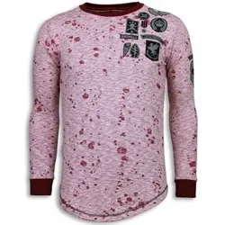 Local Fanatic  Sweatshirt Long Embriordry Patches Guerrilla  in Rosa, EU XL