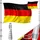 Kesser KESSER® Teleskop Fahnenmast Aluminium 6,30m Bodenhülse 60cm inkl Deutschlandfahne Höhenverstellbar Flaggenmast Mast Deutschland Flagge Alu Silber