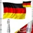 Kesser KESSER® Teleskop Fahnenmast Aluminium 6,30m Bodenhülse 60cm inkl Deutschlandfahne Höhenverstellbar Flaggenmast Mast Deutschland Flagge Alu Silber