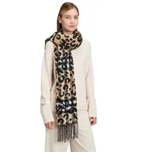 Betty Barclay Winterschal mit Fransen in Camel/Black | Gr.: onesize
