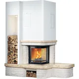 Marmorkamin 11/222 5 kW - Bianco-Beige - Radiante 500/57 K ECOplus - Bank links