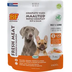 BF Petfood Frischfleisch Huhn mit Lachs Hundefutter Portionspackungen 2 x 630 g