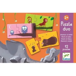 Djeco - Duo Puzzle: Mom and baby