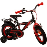 TPFSports Thombike Kinderfahrrad - Jungen 12 Zoll - Rücktritt + Handbremse - Schwarz/Rot