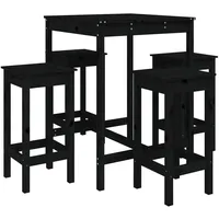 vidaXL Gartenbar-Set 5-tlg. Schwarz
