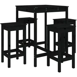 vidaXL Gartenbar-Set 5-tlg. Schwarz