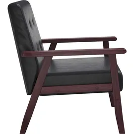 vidaXL Sessel Schwarz Kunstleder 72 x 71 x 70 cm Schwarz