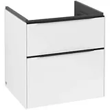 Villeroy & Boch Subway 3.0 Waschtisch-Unterschrank C578L1VE 57,2x57,6x47,8cm, mit LED/Griff Volcano black, brilliant white