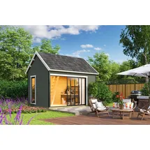 Lasita Maja Gartenhaus Murano 2 4,30 x 3,36 m Grün