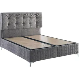 Bambi Sleepure Boxspringbett-Set Waschbarer Bezug Hygiene Fest 31cm H3-H4 – 120 / 200 - Grau