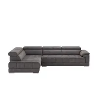 U N O Sports uno Ecksofa Mikrofaser Isabeli , grau , Maße (cm): B: 299 H: 72 T: 211.0